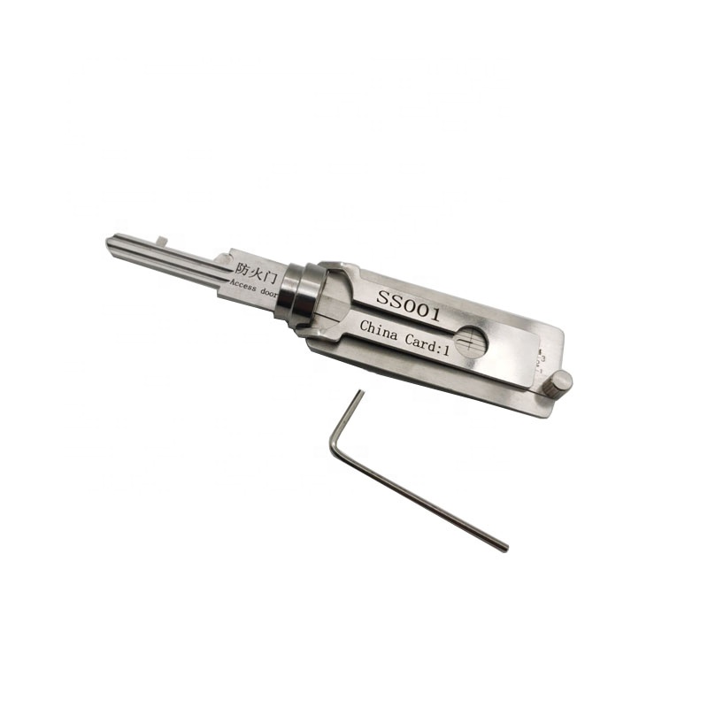 Genuine SS001 PRO 5 pins 2in1 Flat Milling Single Double Slot Lock Pick Decode Residential Tool
Genuine SS001 PRO 5 pins 2in1 Flat Milling Single Double Slot Lock Pick Decode Residential Tool