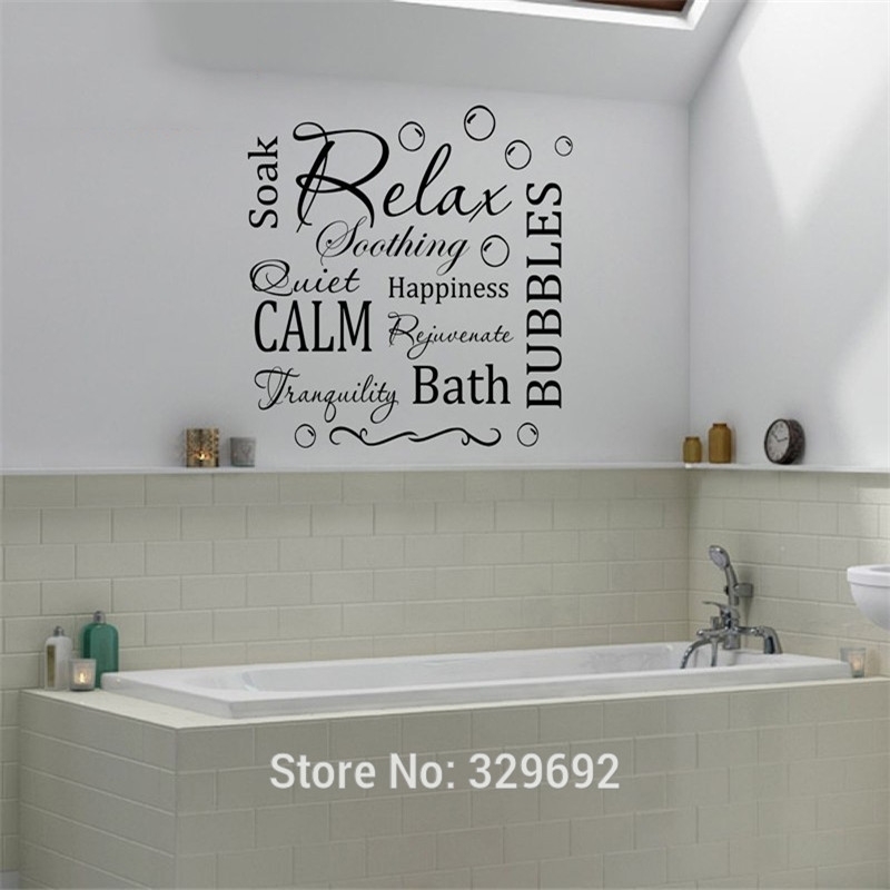 Relax Calm Bubbles Bath Wall Art Sticker Decal Vinyl Home Decor Stikers For Wall Decoration Bathroom Products DIY 201203
Relax Calm Bubbles Bath Wall Art Sticker Decal Vinyl Home Decor Stikers For Wall Decoration Bathroom Products DIY 201203