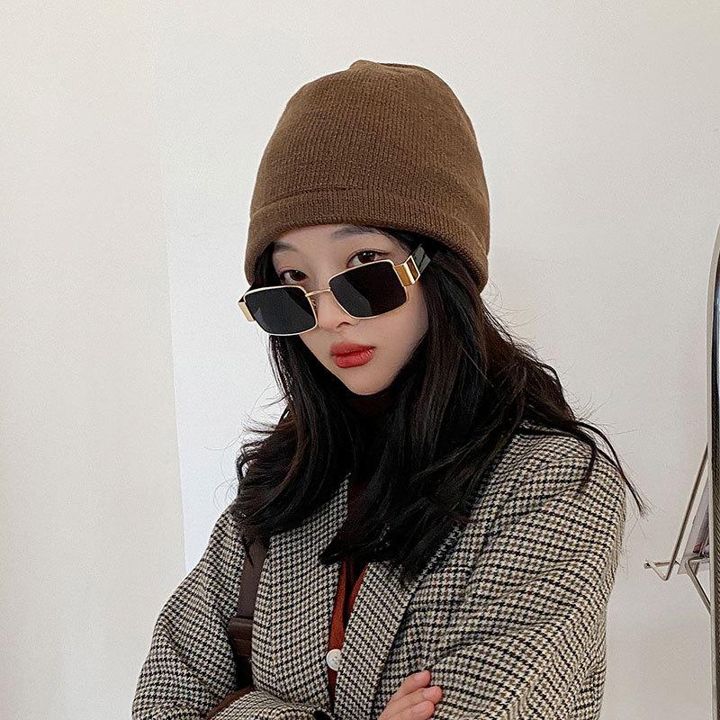 Autumn and Winter Hats, Women's Wool Knitted Woolen Caps, Warm Wool Piled Caps, Pure Color Wild Caps, Black
Autumn and Winter Hats, Women's Wool Knitted Woolen Caps, Warm Wool Piled Caps, Pure Color Wild Caps, Black