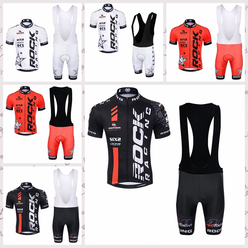 Hot sale ROCK RACING team summer MEN Cycling Jersey Bib shorts Sets racing bike short sleeve clothes Breathable Quick Dry sportwear A61132, Black;red
Hot sale ROCK RACING team summer MEN Cycling Jersey Bib shorts Sets racing bike short sleeve clothes Breathable Quick Dry sportwear A61132, Black;red
