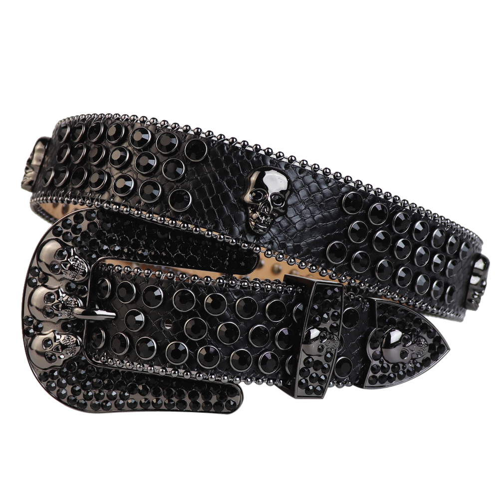 Western Cowboy Bling Black Swarovski Crystal Belt Black Snakeskin Leather Rhinestone Belt Removable Buckle for Men, Black;brown
Western Cowboy Bling Black Swarovski Crystal Belt Black Snakeskin Leather Rhinestone Belt Removable Buckle for Men, Black;brown
