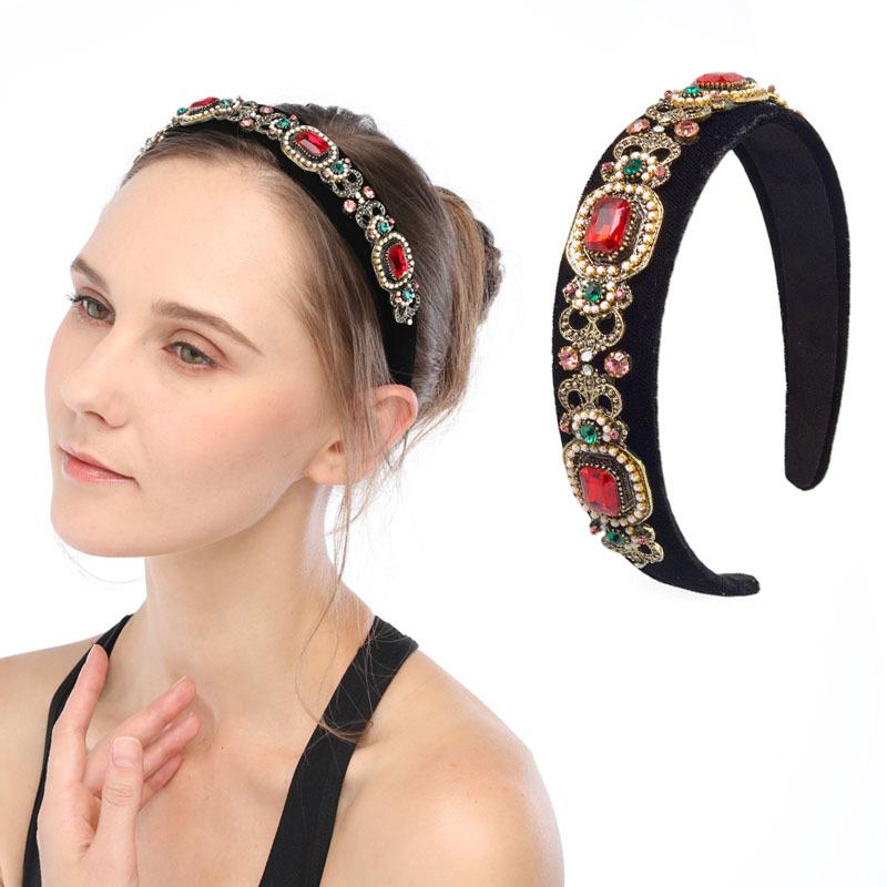 Luxurious Crystal Headbands for Women Vintage Hairband Elegant Lady Female Hair Hoop Bezel for Hair Accessories
Luxurious Crystal Headbands for Women Vintage Hairband Elegant Lady Female Hair Hoop Bezel for Hair Accessories