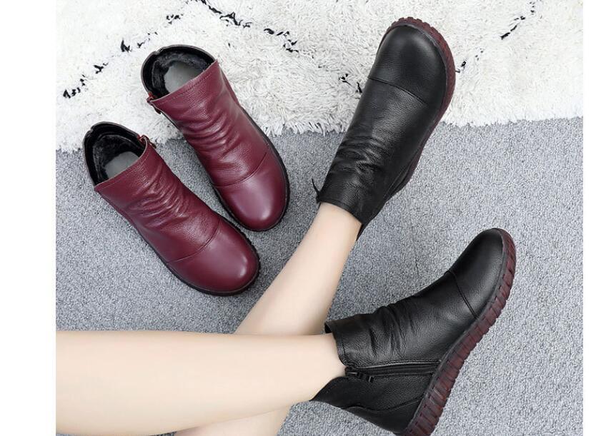 Genuine leather zipper high-heeled Breathable classic elegant boots shose cancise pumps winter Soft and comfortable wedges wome, Black
Genuine leather zipper high-heeled Breathable classic elegant boots shose cancise pumps winter Soft and comfortable wedges wome, Black