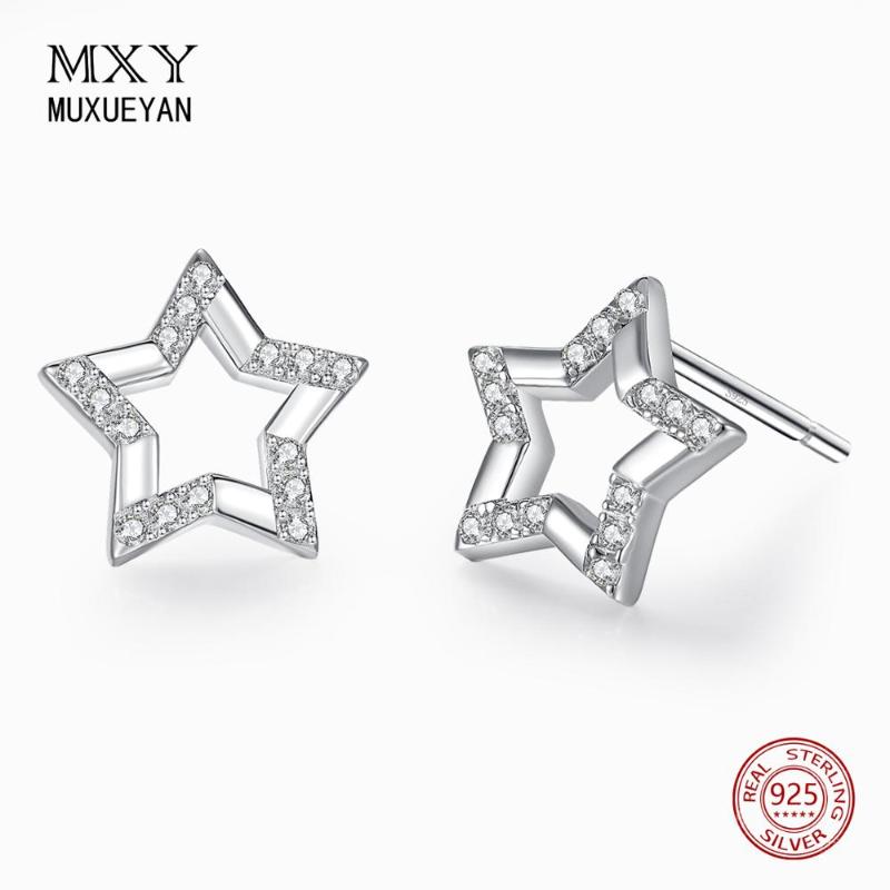 925 Sterling Silver Crystal Star Stud Earrings for women classical Geometric Jewelry gifts MUXUEYAN
925 Sterling Silver Crystal Star Stud Earrings for women classical Geometric Jewelry gifts MUXUEYAN