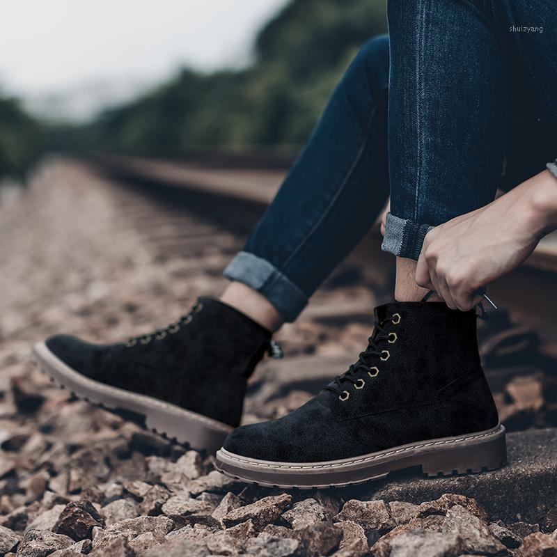 Fashion Men's Casual Shoes Comfortable Breathable Men Work Shoes Ankle Lace-up Trend High Top men Boots Zapatos Hombre 11, Black
Fashion Men's Casual Shoes Comfortable Breathable Men Work Shoes Ankle Lace-up Trend High Top men Boots Zapatos Hombre 11, Black