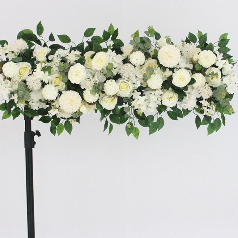 50/100cm DIY wedding flower wall arrangement supplies silk peonies rose artificial flower row decor wedding iron arch backdrop