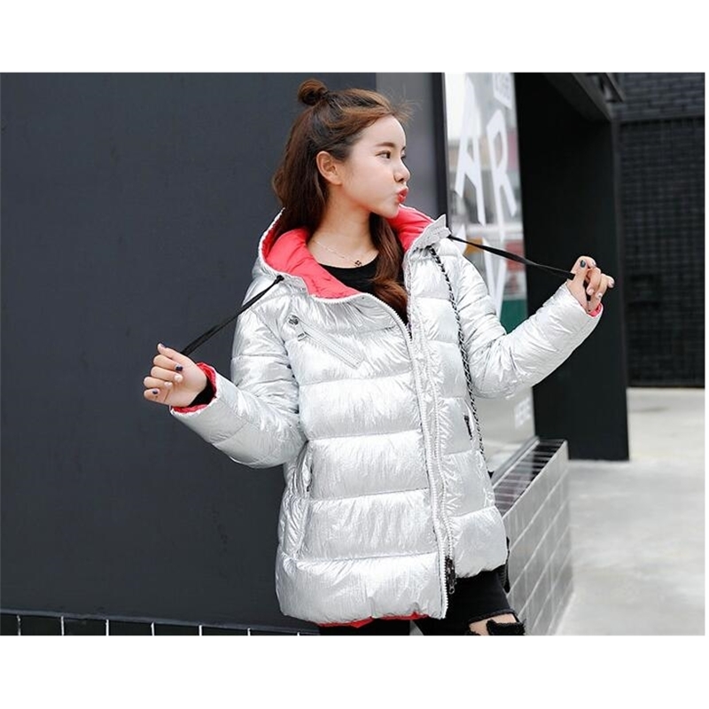Winter jacket Women Thick Warm Cotton parka coat female Loose Hooded winter coat womens Streetwear Fashion Patch Cotton coats 201019