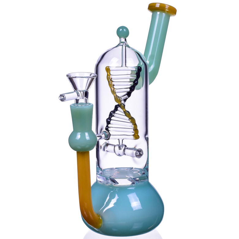 8.7'' Thick chassis hookah rotable DNA shape recycler glass bong with disc percolator
8.7'' Thick chassis hookah rotable DNA shape recycler glass bong with disc percolator