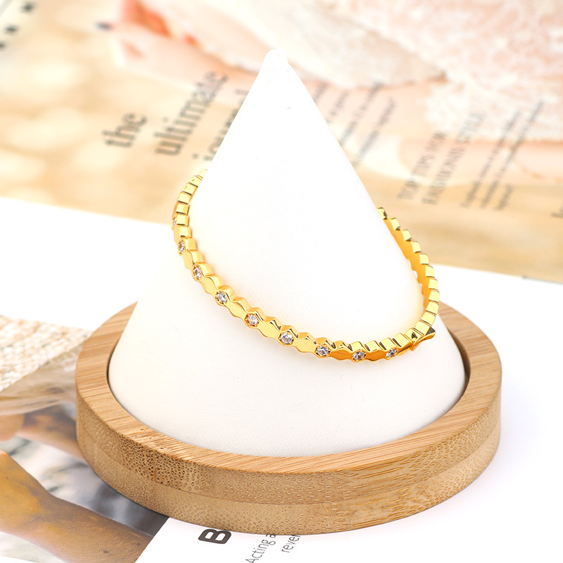 Simple and narrow designer bracelets Bangles For Women Lady stainless steel lovers bracelet ring jewelry Inlay With diamond bracel