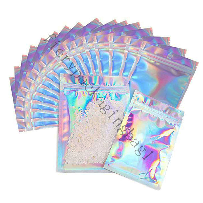 100 pieces Resealable Mylar Bags Holographic Color Multiple Size Smell Proof Bags Clear Zip Lock Food Candy Storage Packing Bags D0
100 pieces Resealable Mylar Bags Holographic Color Multiple Size Smell Proof Bags Clear Zip Lock Food Candy Storage Packing Bags D0