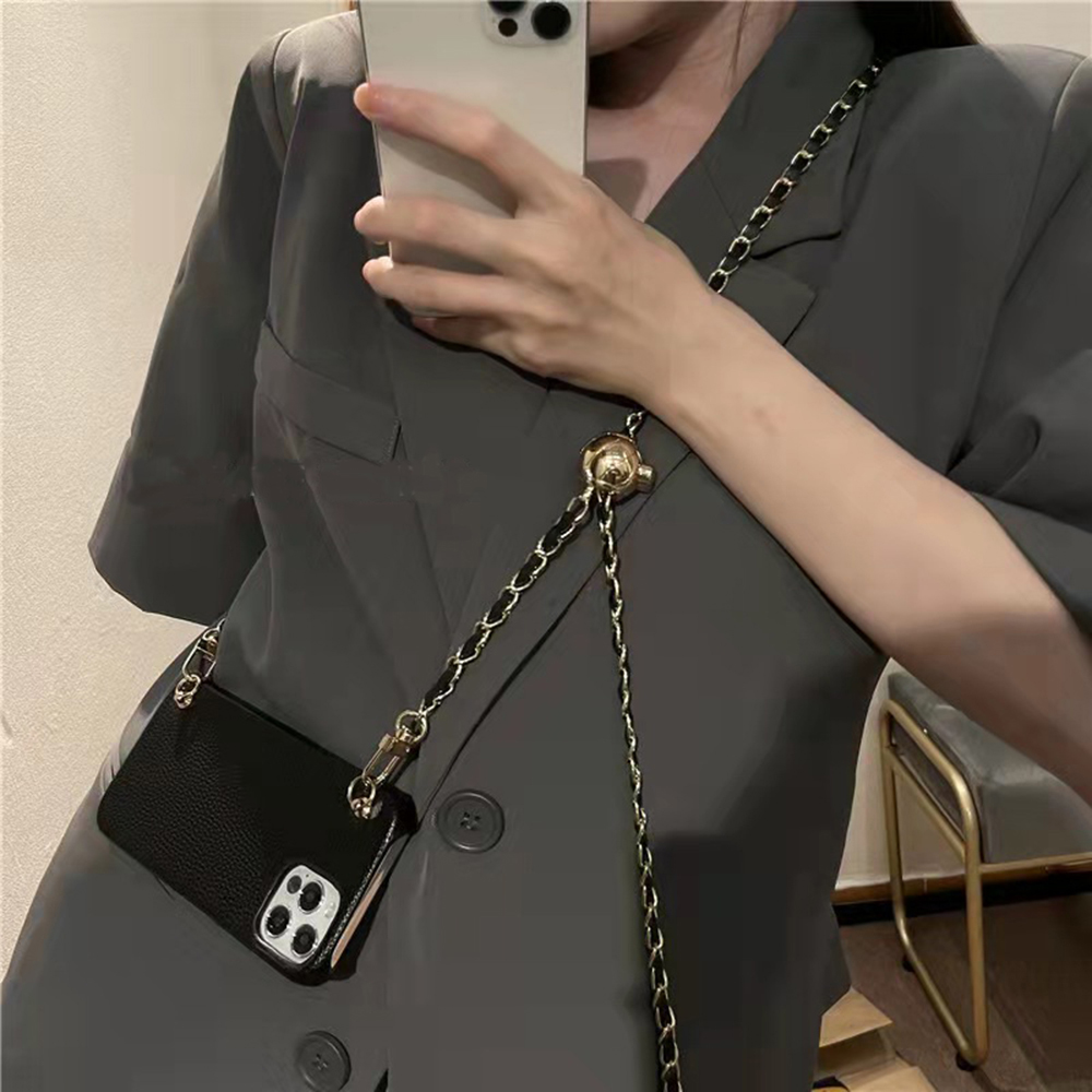 Crossbody leather phone cases For iPhone 12 13 pro 13pro max 11 Xsmax XR X 6s 8 7 Plus fashion back cover with strap chain, Black
Crossbody leather phone cases For iPhone 12 13 pro 13pro max 11 Xsmax XR X 6s 8 7 Plus fashion back cover with strap chain, Black