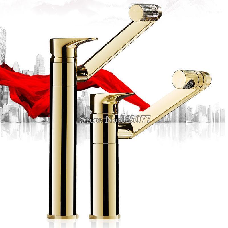 Modern Tall Bathroom Basin Faucet 360 Degree Mixer Tap Single Handle Hole Vanity Sink Faucet Gold Brass KF7931
Modern Tall Bathroom Basin Faucet 360 Degree Mixer Tap Single Handle Hole Vanity Sink Faucet Gold Brass KF7931