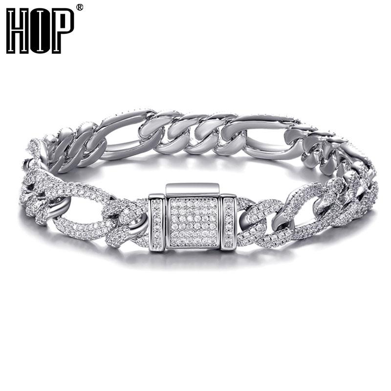 Link, Chain Hip Hop 10MM Iced Out Box Buckle Figaro Cuban Copper Setting + Cubic Zirconia Stones Bracelet For Men Women Jewelry
Link, Chain Hip Hop 10MM Iced Out Box Buckle Figaro Cuban Copper Setting + Cubic Zirconia Stones Bracelet For Men Women Jewelry