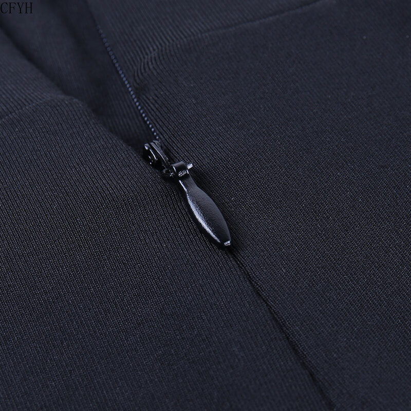 Blackwhite Sexy Bodycon Tracksuit Jumpsuit Women New Fitness Romper Long Sleeve Zipper Elastic Bodysuit Body Mujer T200401