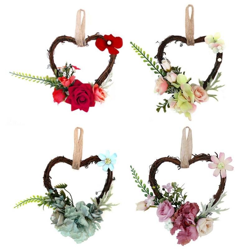 Garland Rattan Heart Shaped Garland Artificial Flower Wall Art Ornaments Wedding Car Decoration Home Party Holiday Decoration, As shown
Garland Rattan Heart Shaped Garland Artificial Flower Wall Art Ornaments Wedding Car Decoration Home Party Holiday Decoration, As shown