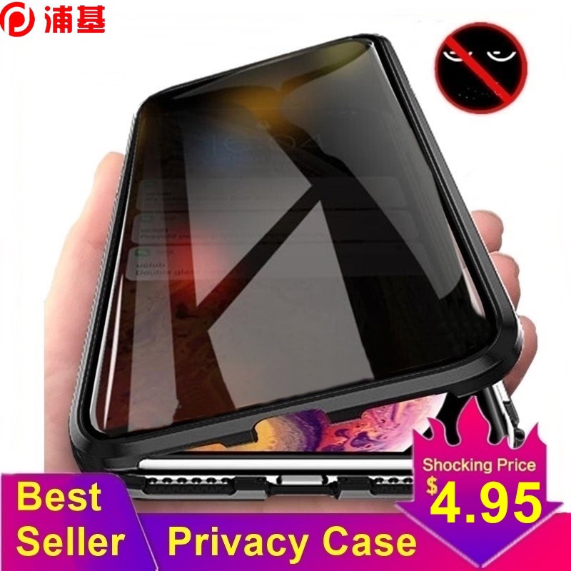 Privacy Magnetic Case For Iphone XS XR X 6 7 8 Plus SE 11 Pro MAX Magnet Metal Tempered Glass Cover 360 Protective
Privacy Magnetic Case For Iphone XS XR X 6 7 8 Plus SE 11 Pro MAX Magnet Metal Tempered Glass Cover 360 Protective