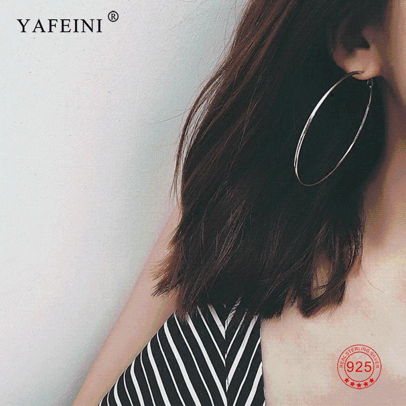 Hoop & Huggie YAFEINI Brand Women Real 925 Sterling Silver Earring 40/50/60mm Round Circle Loop Gifts Simple Earrings Fine Jewelry
Hoop & Huggie YAFEINI Brand Women Real 925 Sterling Silver Earring 40/50/60mm Round Circle Loop Gifts Simple Earrings Fine Jewelry