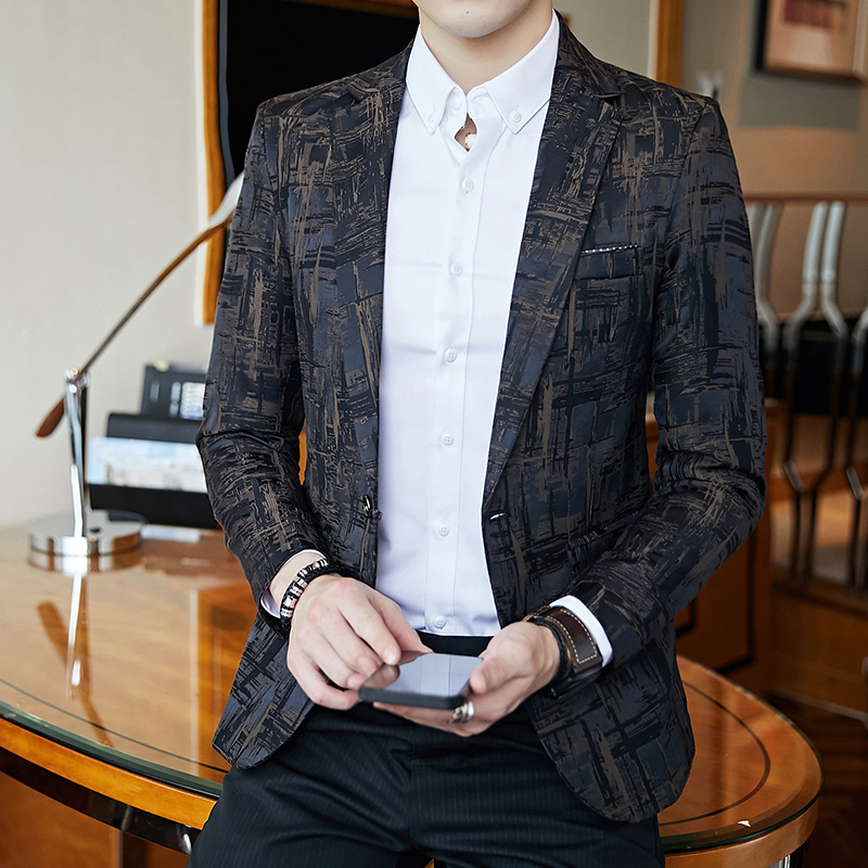 2020 Blazer Male Plaid in Dark, Elegant Print, for Dinner, with a Button, Social, Casual, Elegant, Slim, Prom Jacket Pgls, Khaki.
2020 Blazer Male Plaid in Dark, Elegant Print, for Dinner, with a Button, Social, Casual, Elegant, Slim, Prom Jacket Pgls, Khaki.