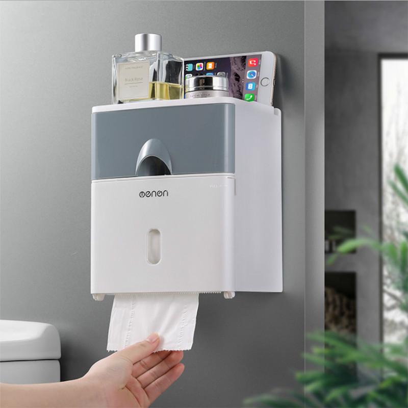 Toilet Paper Holder Double Waterproof Storage Box Wall Mounted Bathroom Roll Dispenser Portable Toilet Paper Holders
Toilet Paper Holder Double Waterproof Storage Box Wall Mounted Bathroom Roll Dispenser Portable Toilet Paper Holders