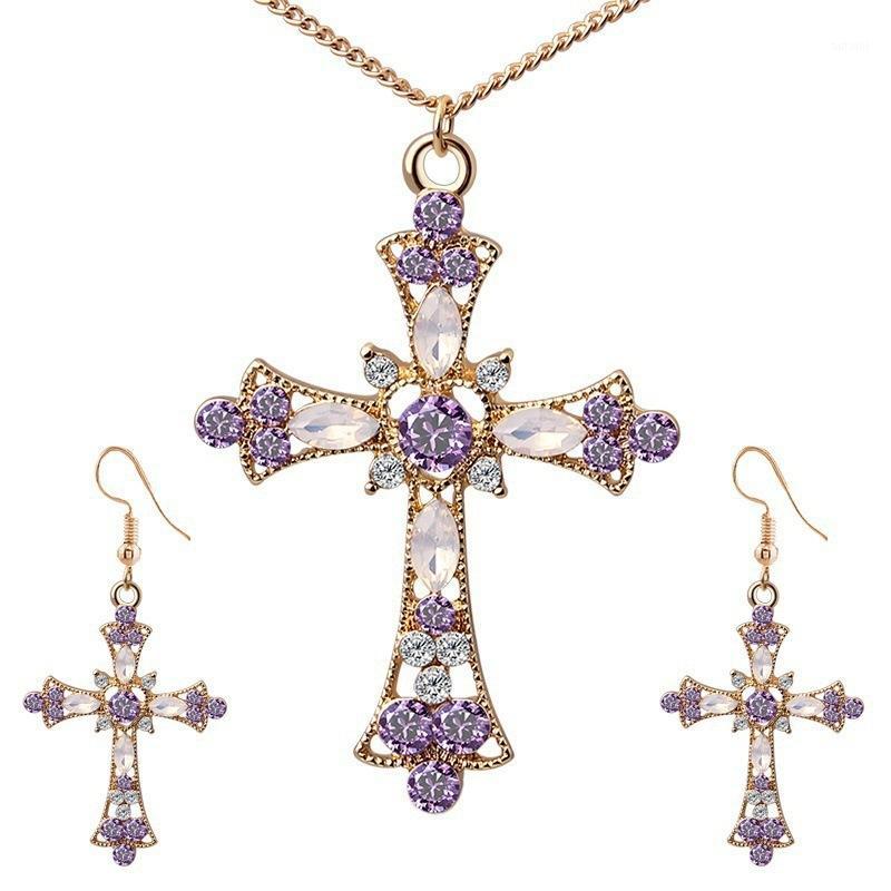 Hot New Cross Pendant Necklace Ear Stud Set Jesus Christmas Necklace Earring Gift Wholesale1, As pic
Hot New Cross Pendant Necklace Ear Stud Set Jesus Christmas Necklace Earring Gift Wholesale1, As pic