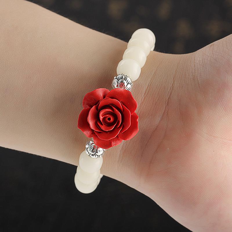 Zen White Bodhi Beaded with Cinnabar Carved Roses Natural Lobular Rosewood Carving Lotus Bracelet For Women Buddha Gift Jewelry
Zen White Bodhi Beaded with Cinnabar Carved Roses Natural Lobular Rosewood Carving Lotus Bracelet For Women Buddha Gift Jewelry