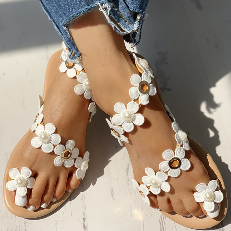 2021 New Bohemian Flower Clip Toe Roman Flat Sandals Summer Beach Women Shoes Plus Size -43 3213, White
2021 New Bohemian Flower Clip Toe Roman Flat Sandals Summer Beach Women Shoes Plus Size -43 3213, White