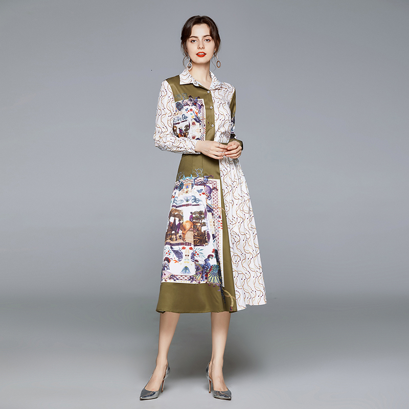 2021 New Merchall Autumn Ol 2 Runway Women Sleeve Vintage Print Blouse Tops + Pleate Long Skirt Two Piece Set Suit U9r5 552L PRE5, Green
2021 New Merchall Autumn Ol 2 Runway Women Sleeve Vintage Print Blouse Tops + Pleate Long Skirt Two Piece Set Suit U9r5 552L PRE5, Green