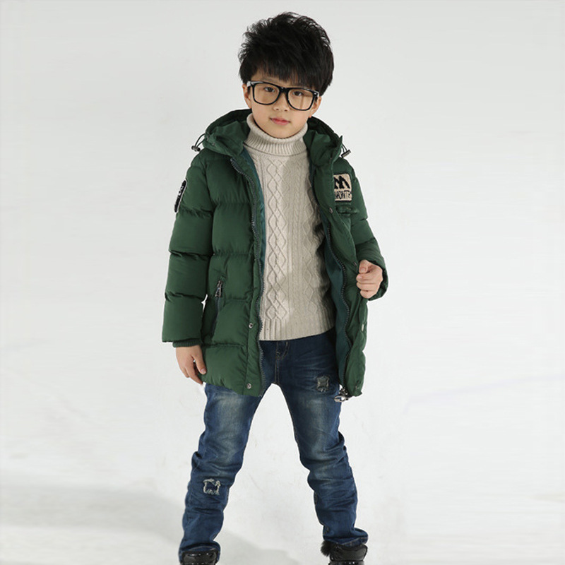 Boy Winter Coat Jacket Children Winter Jackets For Boys Casual Hooded Warm Coat Baby Clothing Outwear Fashion Boys Parka Jacket 201126