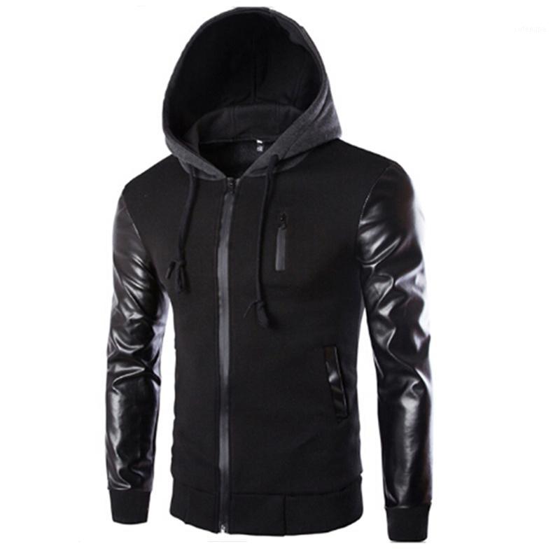 Men's Fur & Faux High Quality Men Hooded Jacket And Coat Autumn Casual Pu Leather Sleeve Slim Outerwear Zipper Hoody Sportswear1, Dark grey
Men's Fur & Faux High Quality Men Hooded Jacket And Coat Autumn Casual Pu Leather Sleeve Slim Outerwear Zipper Hoody Sportswear1, Dark grey