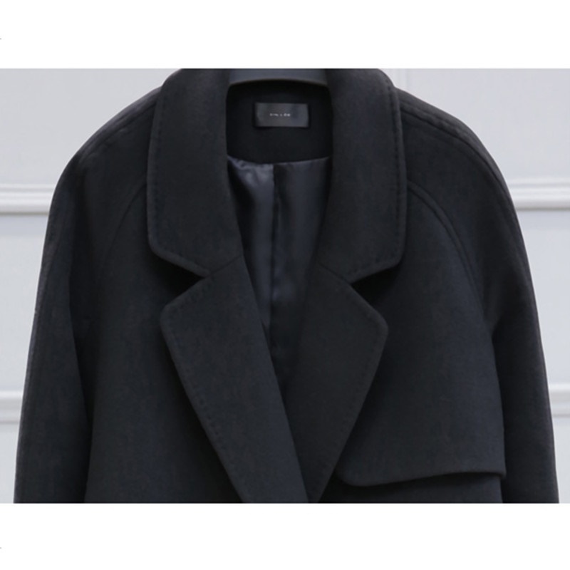 Black Wool Coat For Women | Stylish Autumn Winter Trench B3