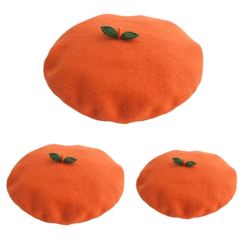 Women Teens Kids Winter Faux Wool Stretchy Beret Cap with Cute Green Leaves Japanese Kawaii Cartoon Orange Fruit Painter Beanie
Women Teens Kids Winter Faux Wool Stretchy Beret Cap with Cute Green Leaves Japanese Kawaii Cartoon Orange Fruit Painter Beanie