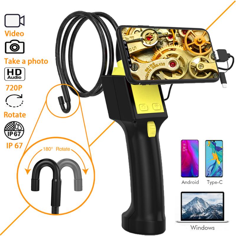 360 Degree Rotate 8mm Pipe Inspection Camera Car Repair Dual Lens Borescope Type c USB for PC Android Phone
360 Degree Rotate 8mm Pipe Inspection Camera Car Repair Dual Lens Borescope Type c USB for PC Android Phone