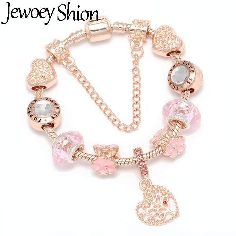 Rose Gold Pink Love Heart Beads Bracelets For Women Fits Fashion Brand Bracelet DIY Handmade Romantic Jewelry Gift
Rose Gold Pink Love Heart Beads Bracelets For Women Fits Fashion Brand Bracelet DIY Handmade Romantic Jewelry Gift