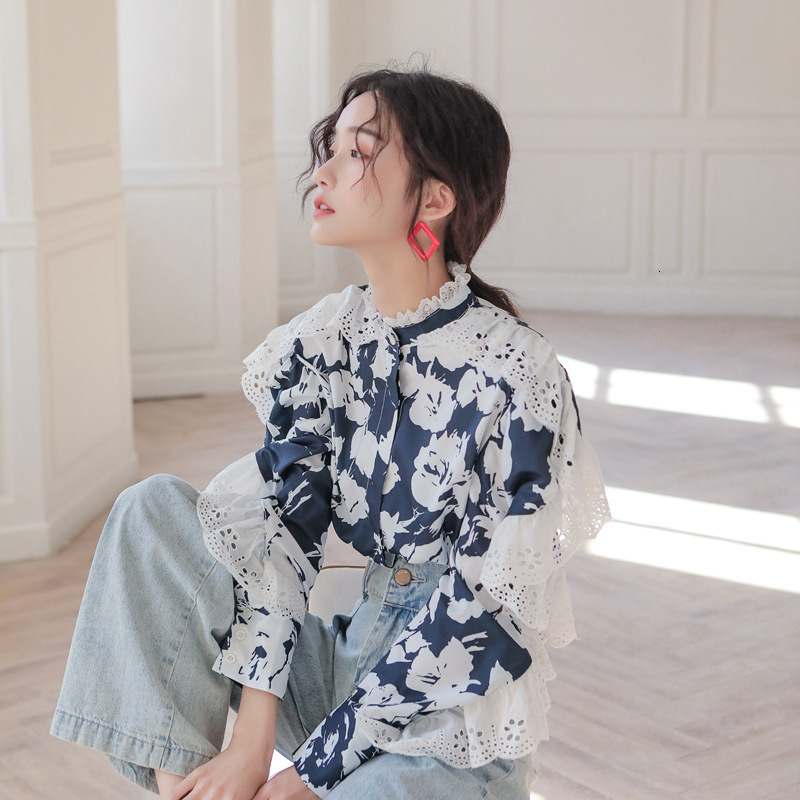 2021 New fashion summer female impression shirts with thin bottom sleeves sleeve shirt hook flower casual blouse A49R, Picture color
2021 New fashion summer female impression shirts with thin bottom sleeves sleeve shirt hook flower casual blouse A49R, Picture color