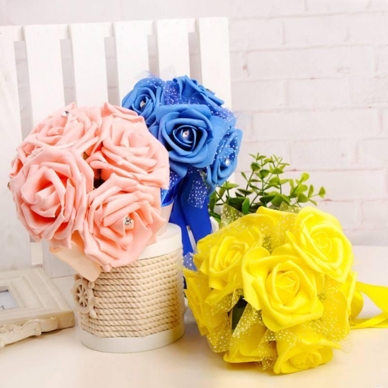 Wedding Foam flowers Crystal Roses Pearl Bridesmaid Wedding Bouquet Bridal Bouquet Ribbon Fake1
Wedding Foam flowers Crystal Roses Pearl Bridesmaid Wedding Bouquet Bridal Bouquet Ribbon Fake1