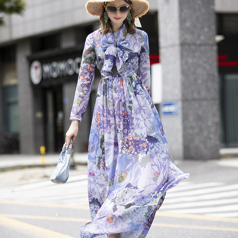 Floral Impression Boho Maxi Lady Summer Dress Long Women's Beach Dresses with Party Belt Vintage Robe Sg0u, Lavender
Floral Impression Boho Maxi Lady Summer Dress Long Women's Beach Dresses with Party Belt Vintage Robe Sg0u, Lavender
