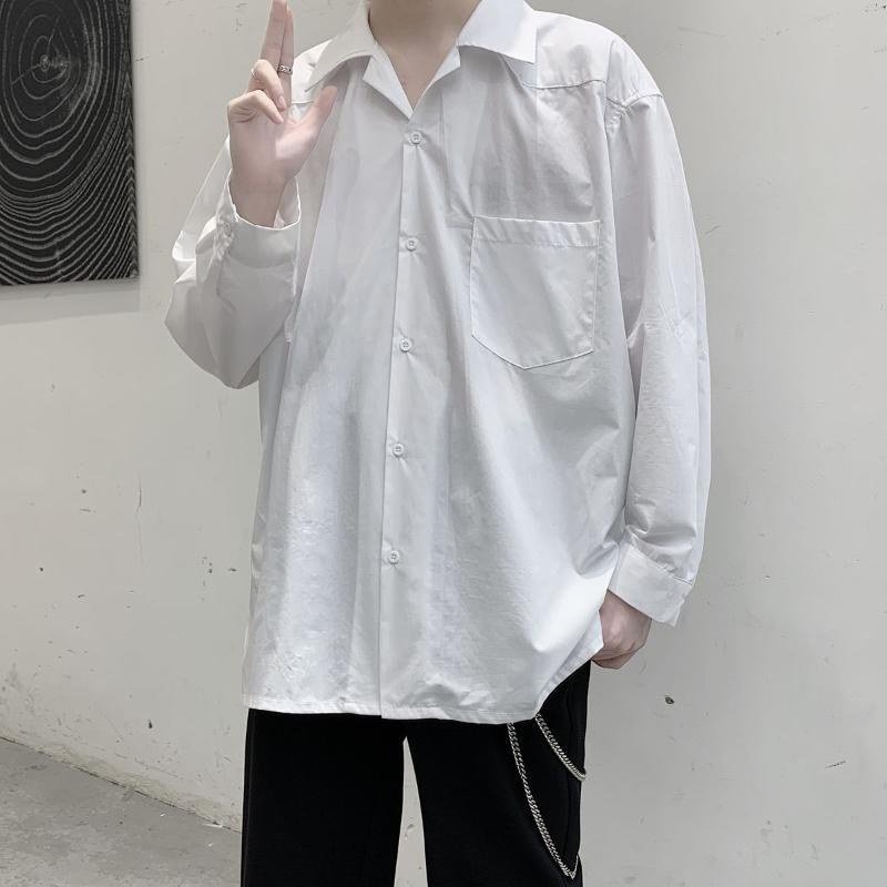 2020 Men's Solid Color Long Sleeve Clothes Hawaiian Lapel Collar Shirts Camisa Masculina Streetwear Fashion Mens Shirts M-2XL, White
2020 Men's Solid Color Long Sleeve Clothes Hawaiian Lapel Collar Shirts Camisa Masculina Streetwear Fashion Mens Shirts M-2XL, White