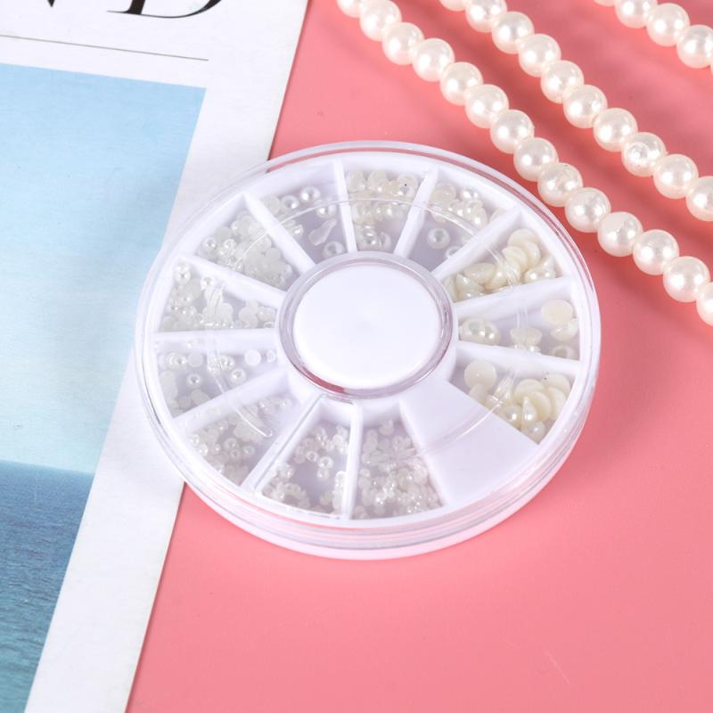 200pcs Mixed Size Pearl Gems Nail Art Polish Acrylic Manicure Decor Tips (Beige, As shown 
200pcs Mixed Size Pearl Gems Nail Art Polish Acrylic Manicure Decor Tips (Beige, As shown