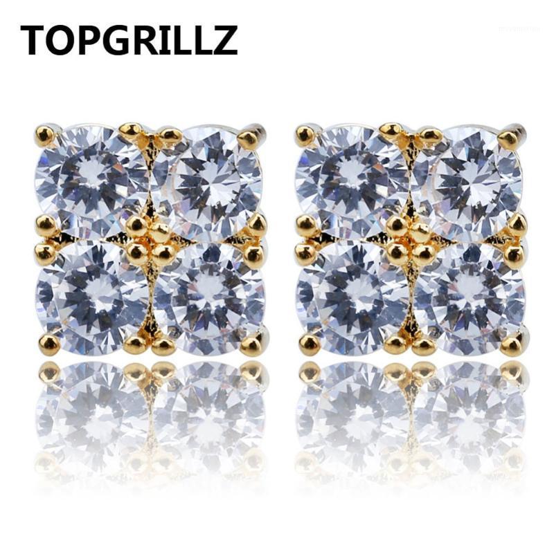 TOPGRILLZ Hip Hop Gold Silver Color Iced Out 2 Row Cubic Zircon Square Stud Earrings With Screw Back Buckle Men Jewelry Gifts1
TOPGRILLZ Hip Hop Gold Silver Color Iced Out 2 Row Cubic Zircon Square Stud Earrings With Screw Back Buckle Men Jewelry Gifts1