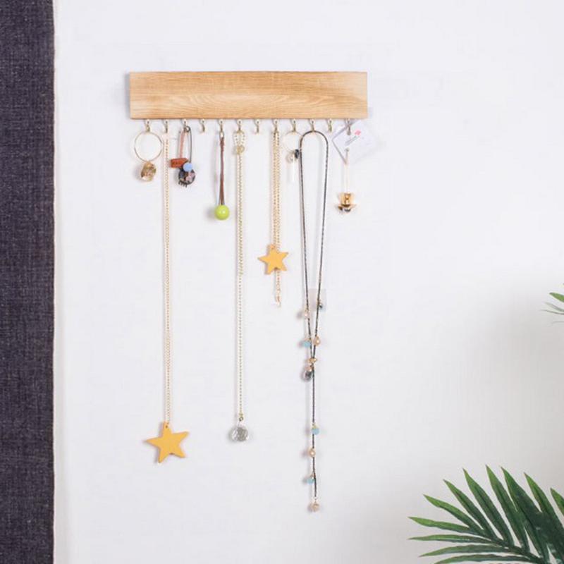 Jewelry Pouches, Bags Organizer Rack With 12 Hooks Wall Mounted Wood Holder For Earrings1
Jewelry Pouches, Bags Organizer Rack With 12 Hooks Wall Mounted Wood Holder For Earrings1