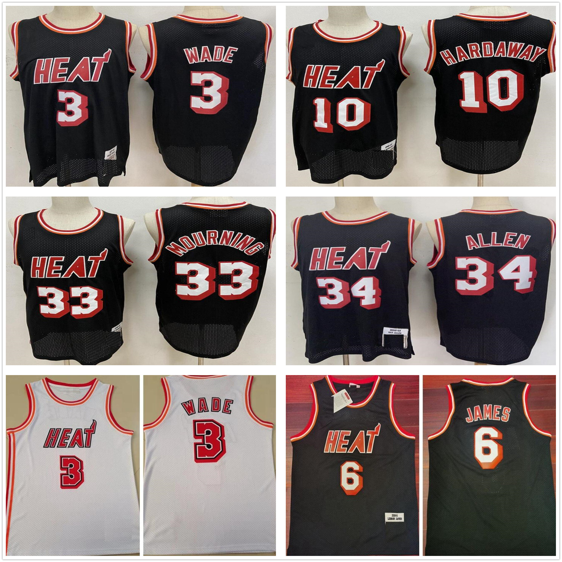 Vintage 2011 Basketball Jerseys Dwyane #3 Wade Tim 10 Hardaway Retro Ray #34 Allen Alonzo #33 Mourning Black 6 James Stitched Shirts
Vintage 2011 Basketball Jerseys Dwyane #3 Wade Tim 10 Hardaway Retro Ray #34 Allen Alonzo #33 Mourning Black 6 James Stitched Shirts