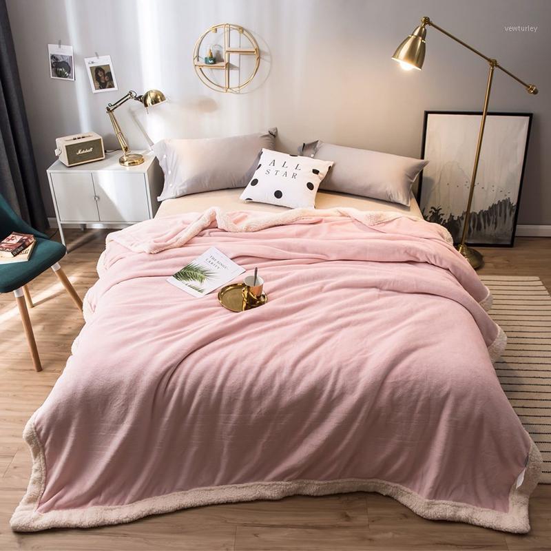 Thick Flannel Blanket Lamb Edging Solid Color Bed Covers for sofa Soft Adult Bed Sheet Throw Blankets Bedspread for the Couch1
Thick Flannel Blanket Lamb Edging Solid Color Bed Covers for sofa Soft Adult Bed Sheet Throw Blankets Bedspread for the Couch1