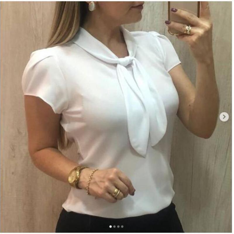 38# Women' Tops Casual Simple Fashion 2020 Women Elegant Blouse Short Sleeve Bow Chiffon Shirts Summer Tops Office Shirts, Black
38# Women' Tops Casual Simple Fashion 2020 Women Elegant Blouse Short Sleeve Bow Chiffon Shirts Summer Tops Office Shirts, Black