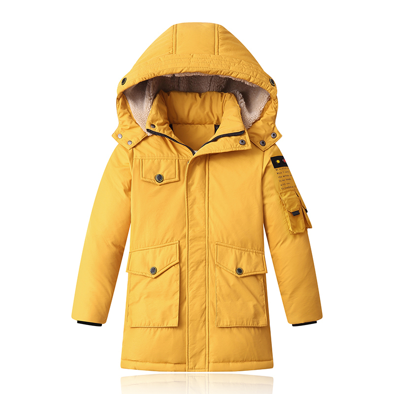 Winter Children's Down jacket Boys Outerwear mid-length thickened Kids Clothing For 5-14 Year LJ201203