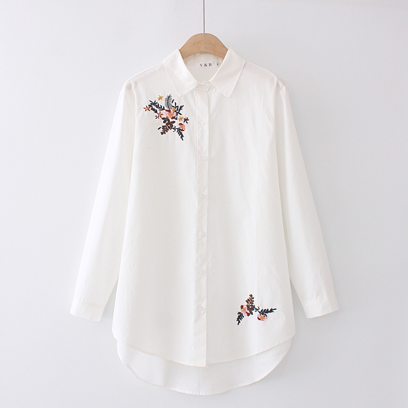 Size Xl-4xl Plus Woman White Blouse Long Floral Sleeve Embroidered Ol Workwear Tops 0sgn
Size Xl-4xl Plus Woman White Blouse Long Floral Sleeve Embroidered Ol Workwear Tops 0sgn