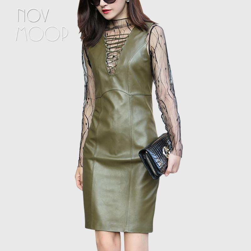 Novmoop 2020 new design genuine leather sheepskin vest dress Robe sans manches en cuir pour femme LT3239, Black
Novmoop 2020 new design genuine leather sheepskin vest dress Robe sans manches en cuir pour femme LT3239, Black