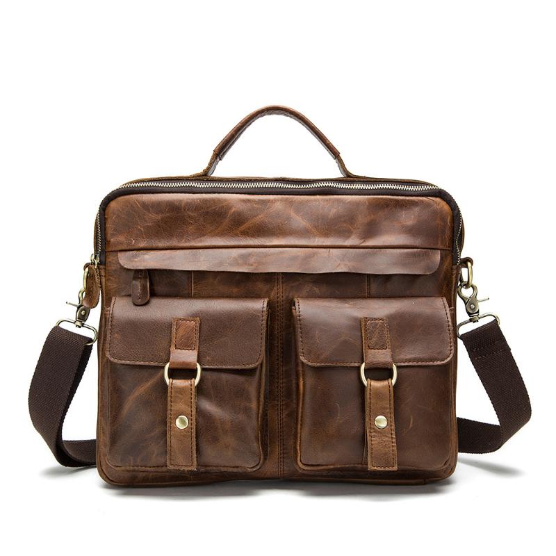 Leather Men's bag Crazy Horse Leather retro men's shoulder bag top layer Messenger Handbag 8001, Black
Leather Men's bag Crazy Horse Leather retro men's shoulder bag top layer Messenger Handbag 8001, Black