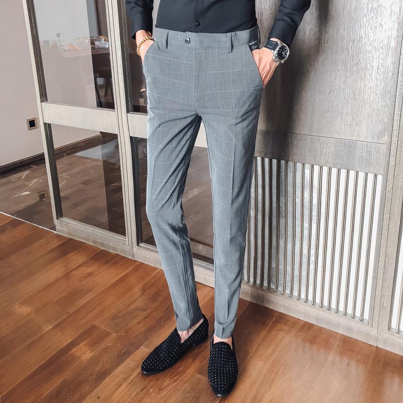 British Style Men Pants Black Gray Plaid Trousers Male Mid Waist Korean Designs New Slim Fit Casual Pants Men1
British Style Men Pants Black Gray Plaid Trousers Male Mid Waist Korean Designs New Slim Fit Casual Pants Men1