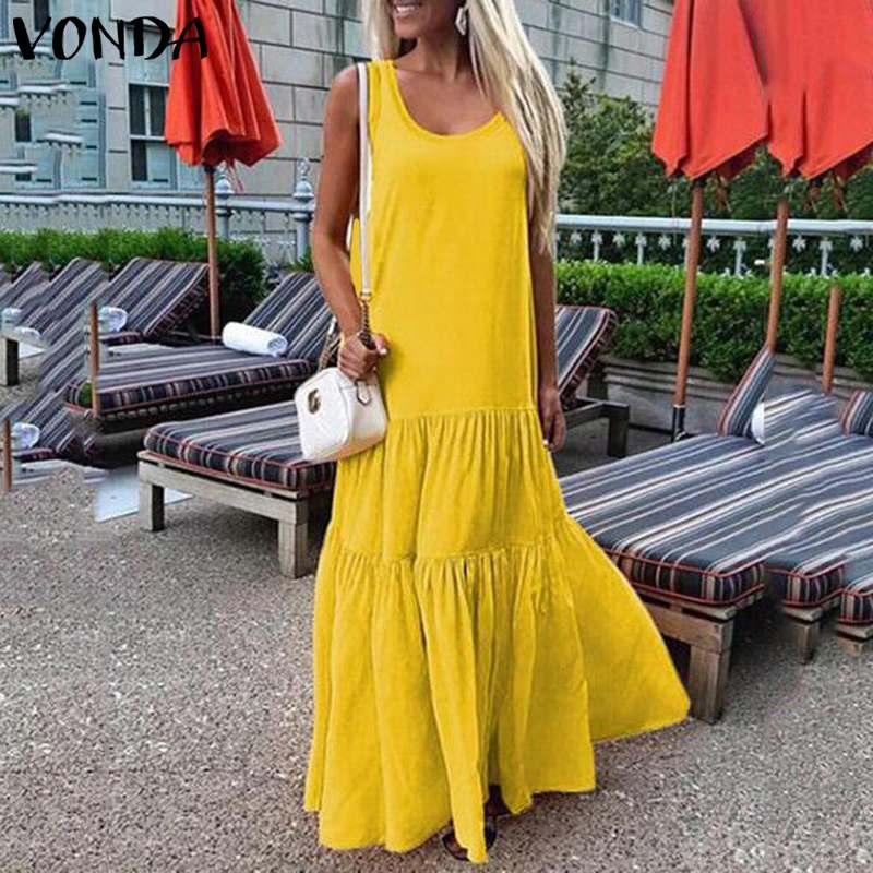 VONDA Women Dress 2020 Summer Bohemian Sundress Sexy Sleeveless Party Maxi Long Dress Casual Loose Big Swing Plus Size Vestidos, Black
VONDA Women Dress 2020 Summer Bohemian Sundress Sexy Sleeveless Party Maxi Long Dress Casual Loose Big Swing Plus Size Vestidos, Black