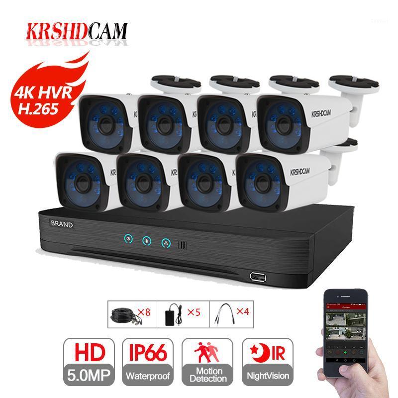 

8CH CCTV System 4k 8CH DVR 8PCS 5.0MP AHD Camera 2592*1944 IR Waterproof Outdoor Security Cameras Home Video Surveillance kit1